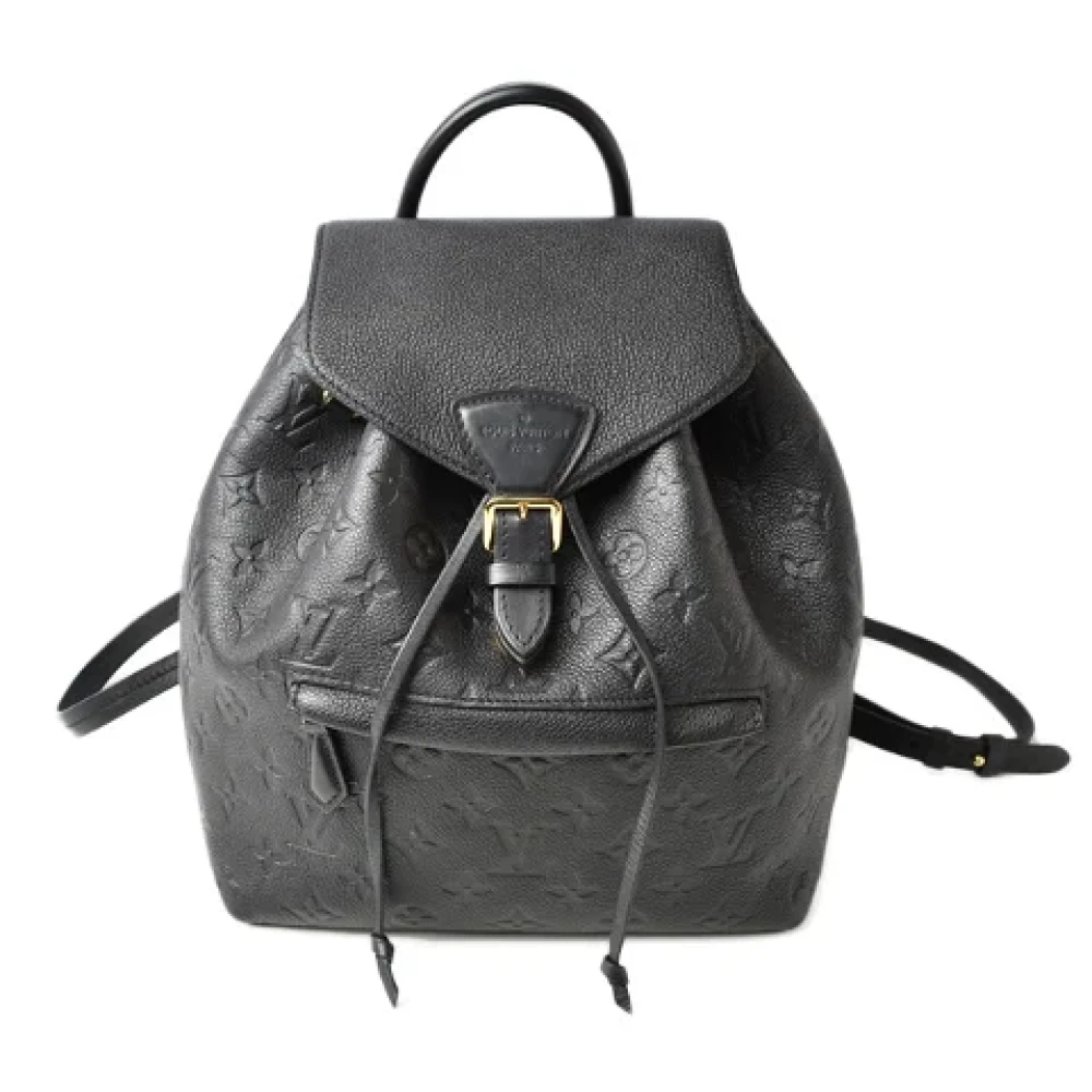Louis Vuitton Vintage Pre-owned Leather backpacks Black Dames