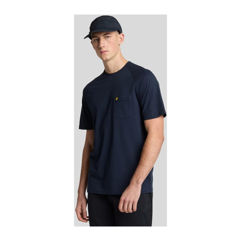 Lyle & Scott SS T-shirts Linnen Blend Raglan T-shirt Blue Heren