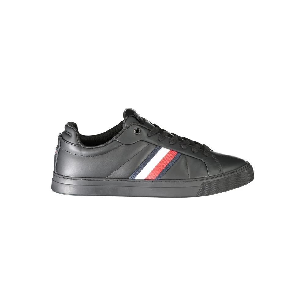 Tommy Hilfiger Men's Black Sneakers,, Leather Trainers Size 11 Uk