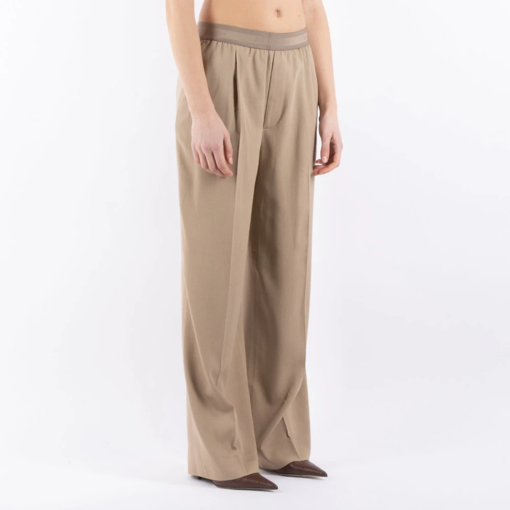 Acne Studios Beige Wollen Broek Beige Dames