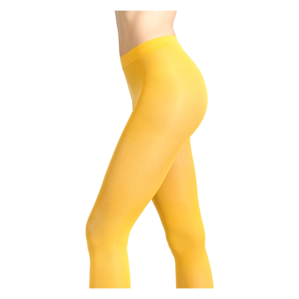 Gallo Dames effen gele 60 denier microvezel panty Yellow Dames