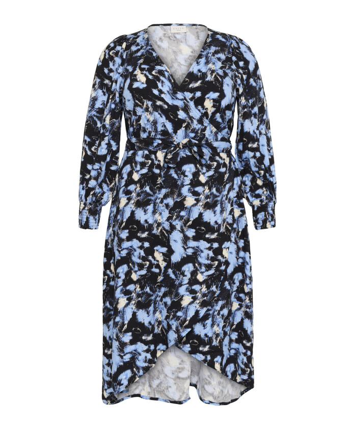 robe-a-motifs-graphiques-avec-poignets-smock