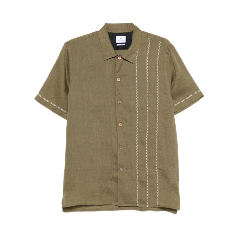 Paul Smith Hombre Verde - Camisa Teñida En Prenda De Corte Casual - Shirts - Xl