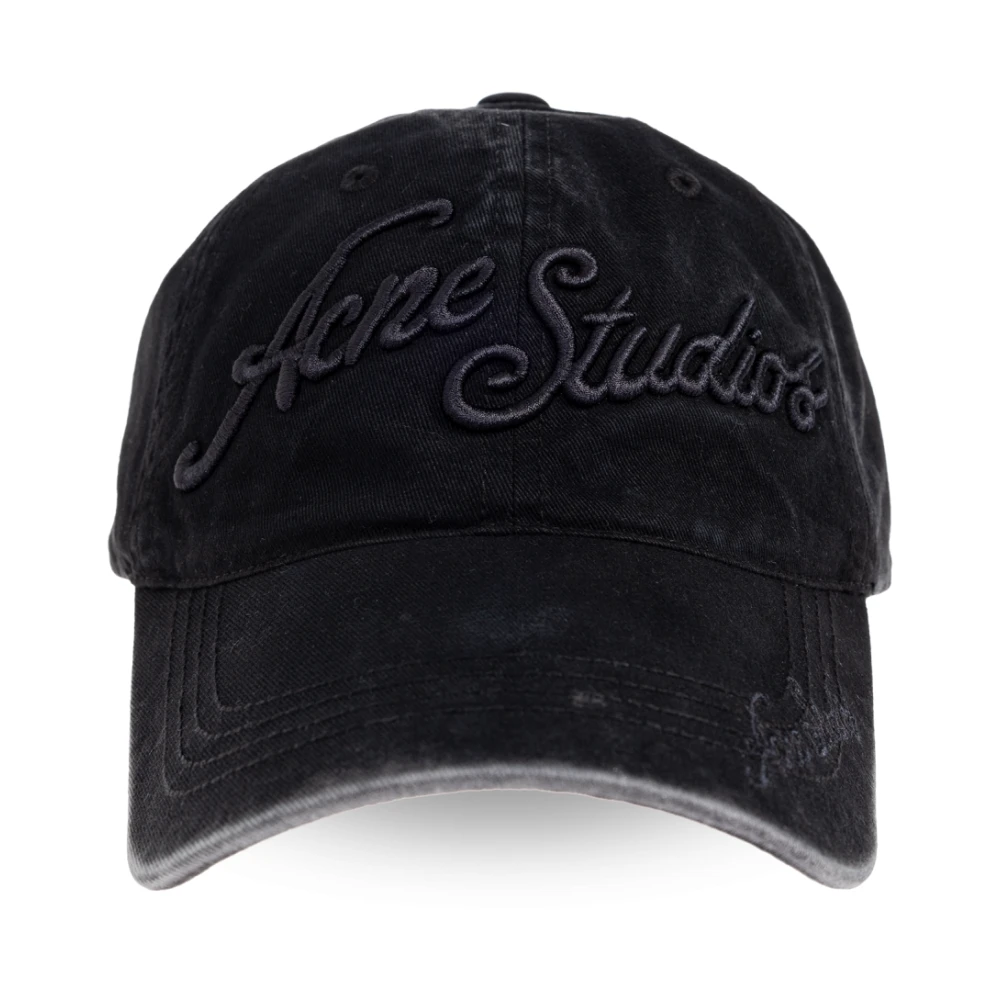 Acne Studios Unisex Black Logo Cap