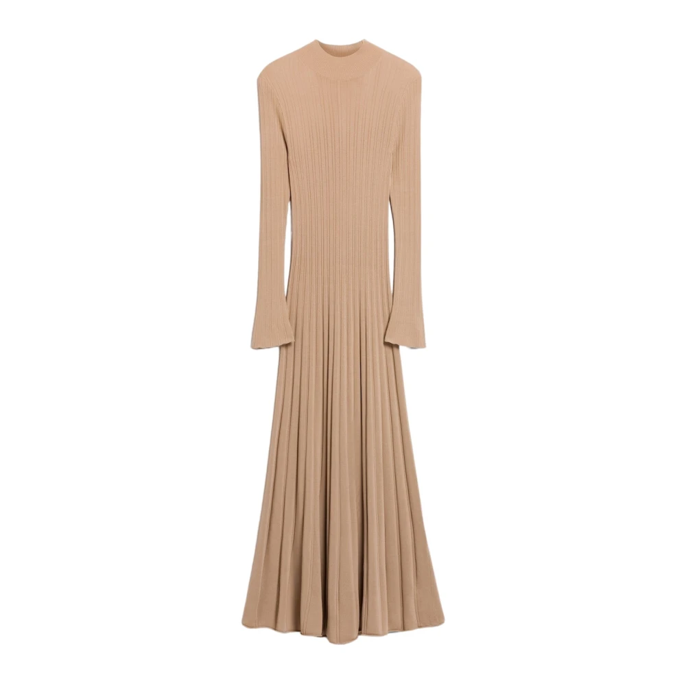 IVY OAK Flowing Gebreide Jurk in Karamel Beige Dames