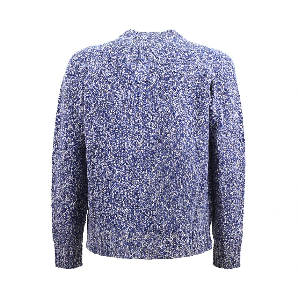 Drumohr Blauwe Wol Ronde Hals Trui Blue Heren