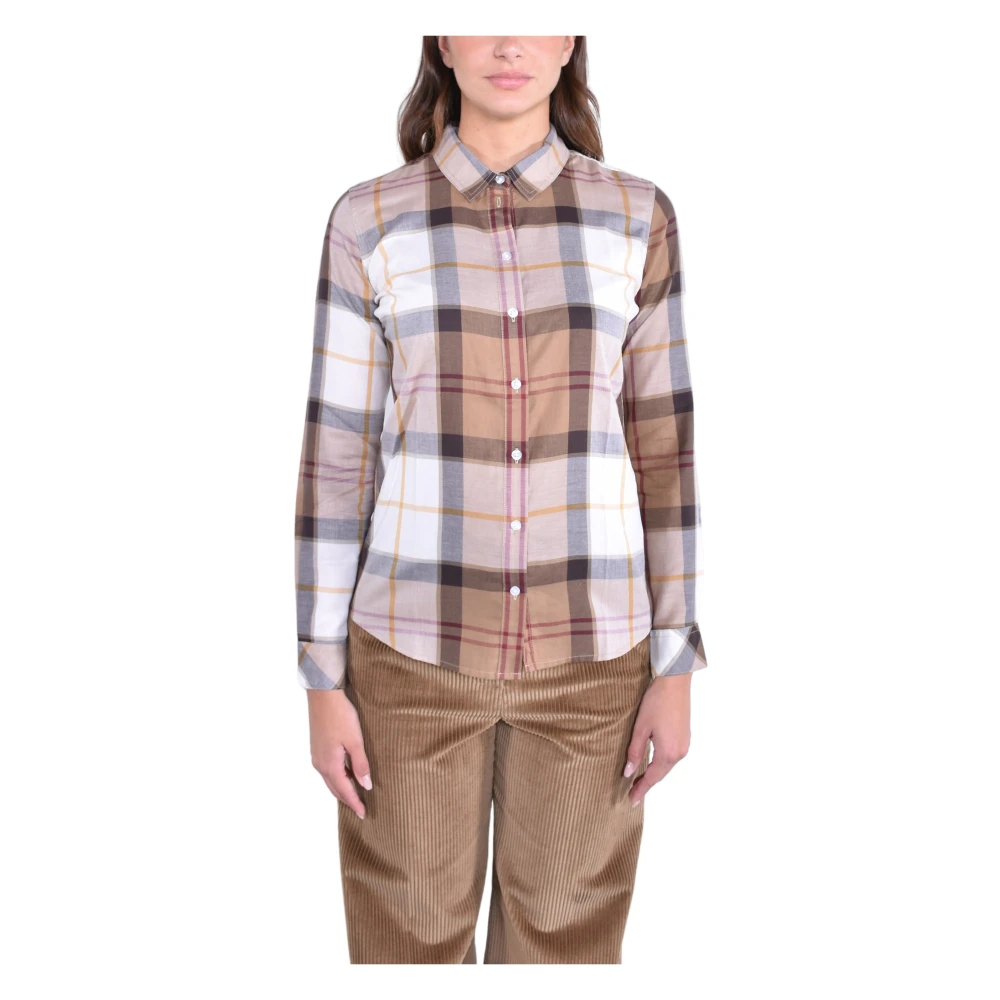 Barbour Women's Multicolor Shirts, S, Tartan Print Cotton Shirt