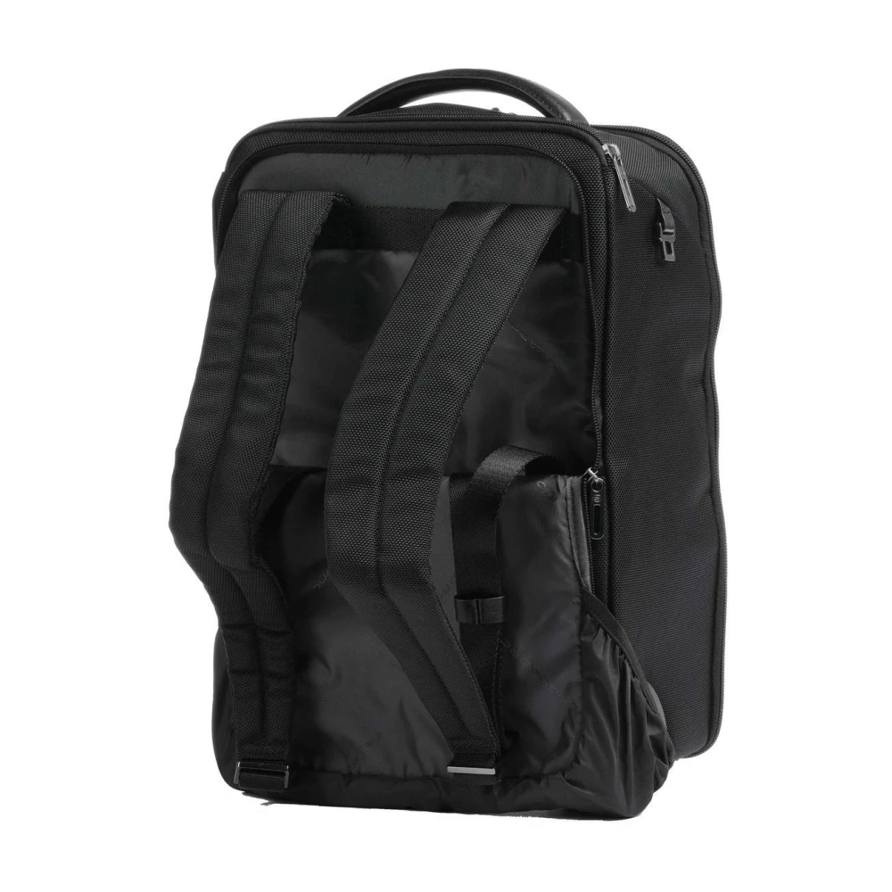 Piquadro Zwarte koffer met voorritsvak Black Unisex