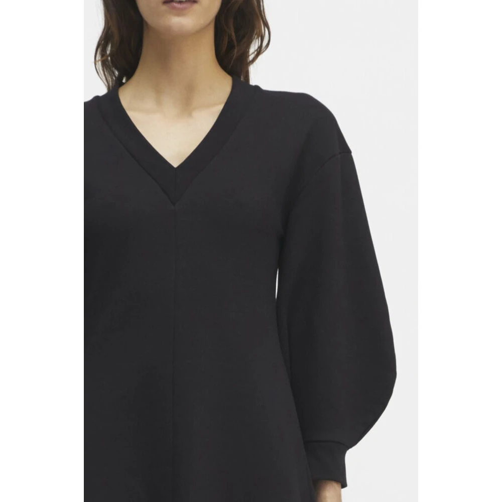 Rodebjer Katoenen Ballonmouw Jurk Black Dames
