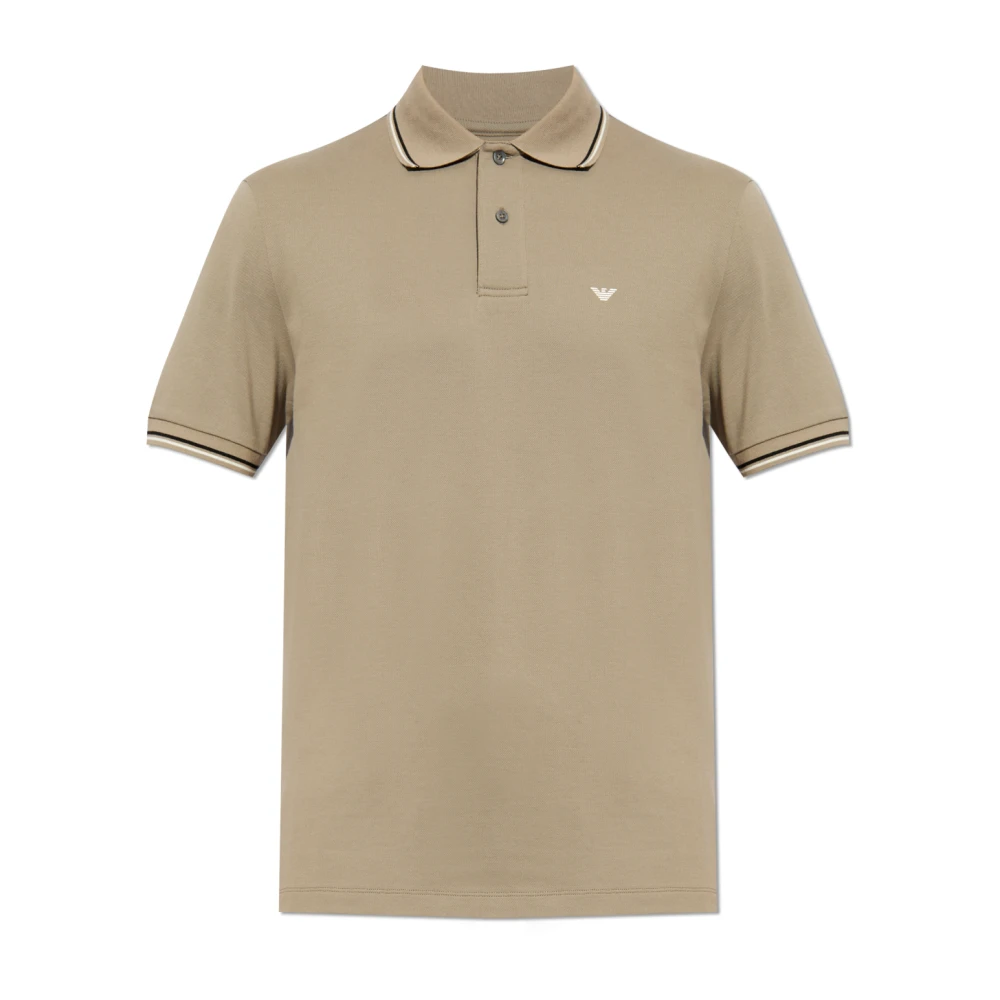 Emporio Armani Polo met bedrukt logo Gray Heren