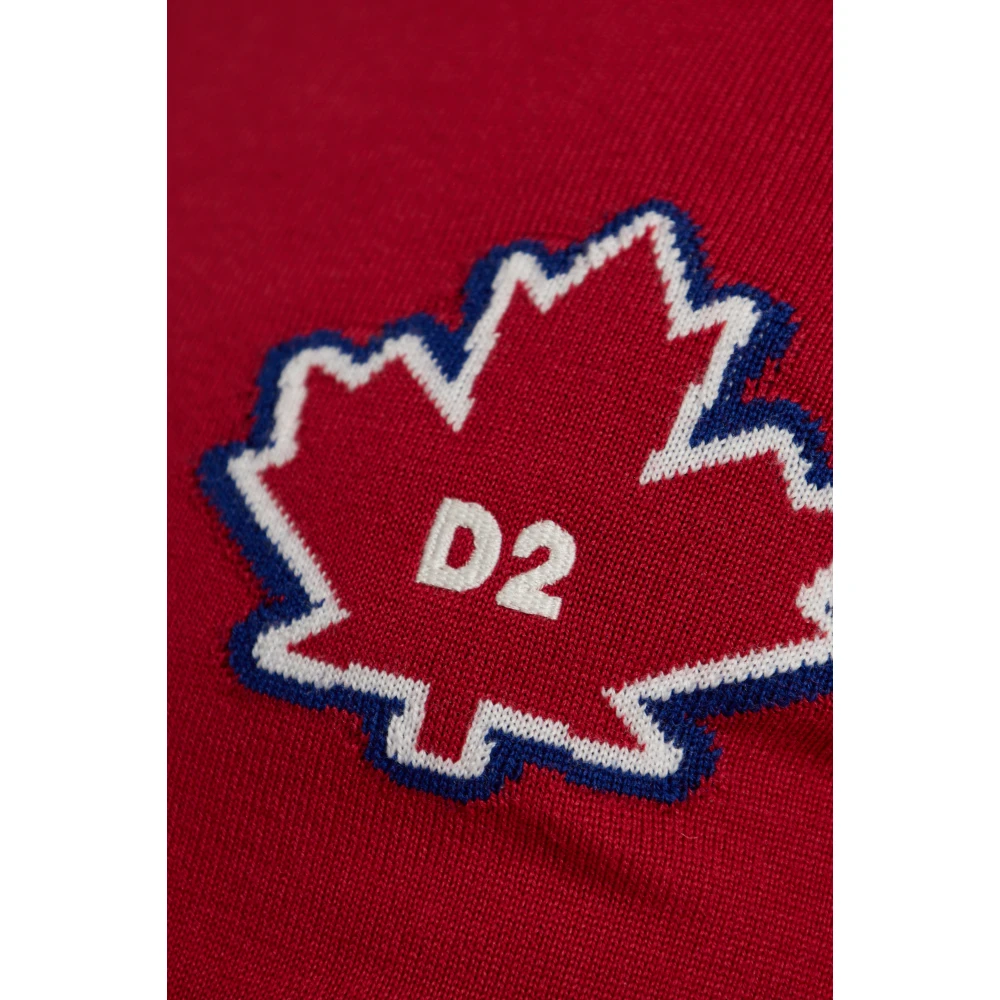 Dsquared2 Wollen trui met logo Red Heren