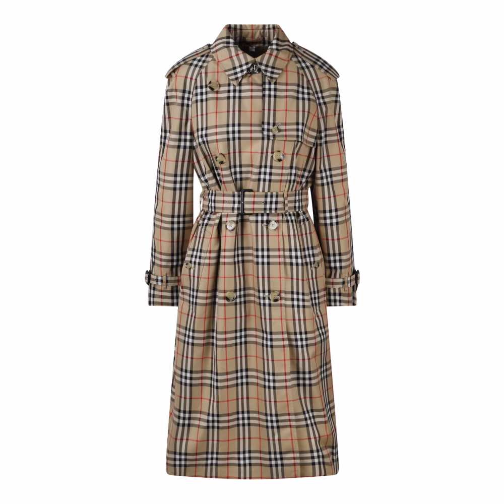 Check Gabardine Trenchcoat