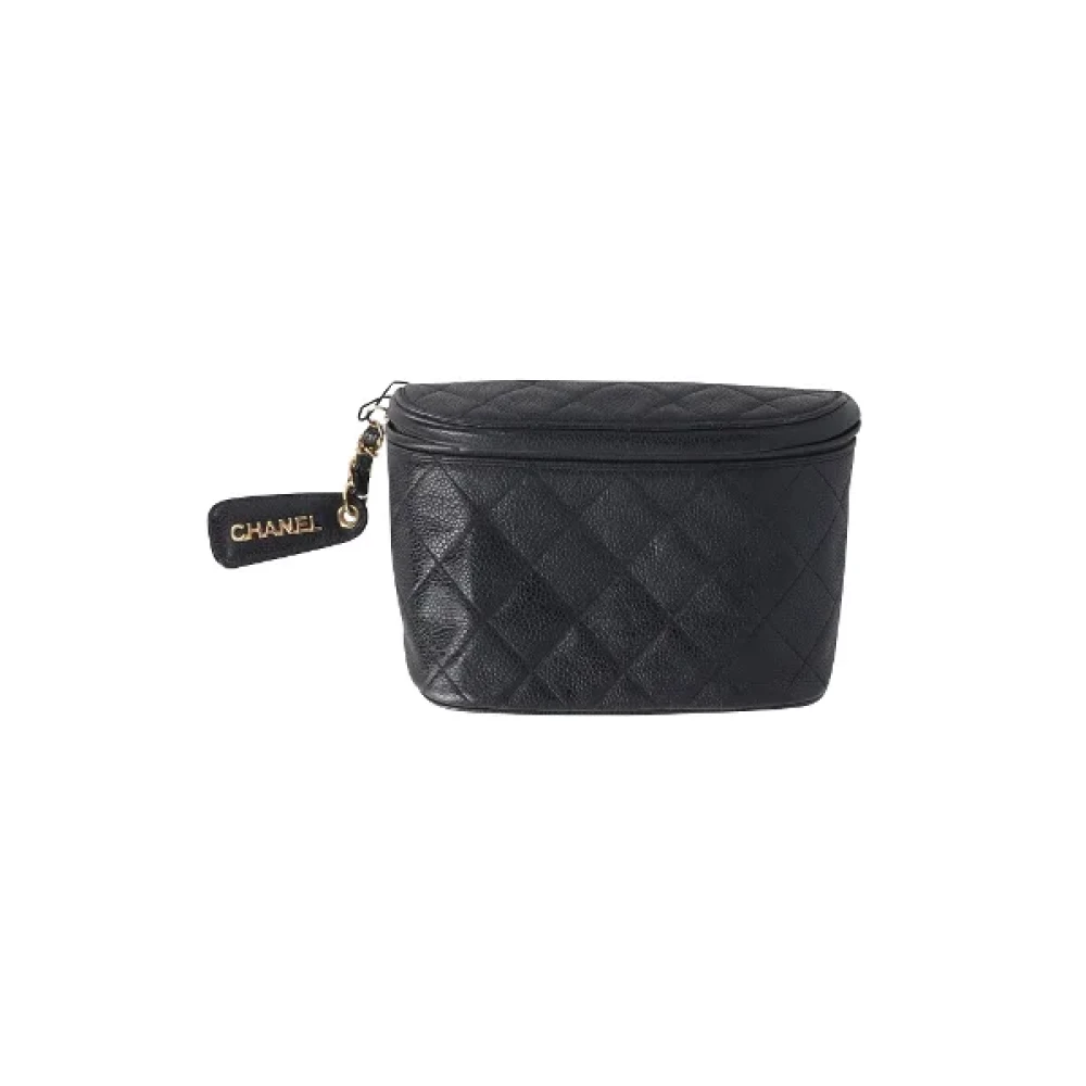 Chanel Vintage Pre-owned Leather crossbody-bags Black Dames