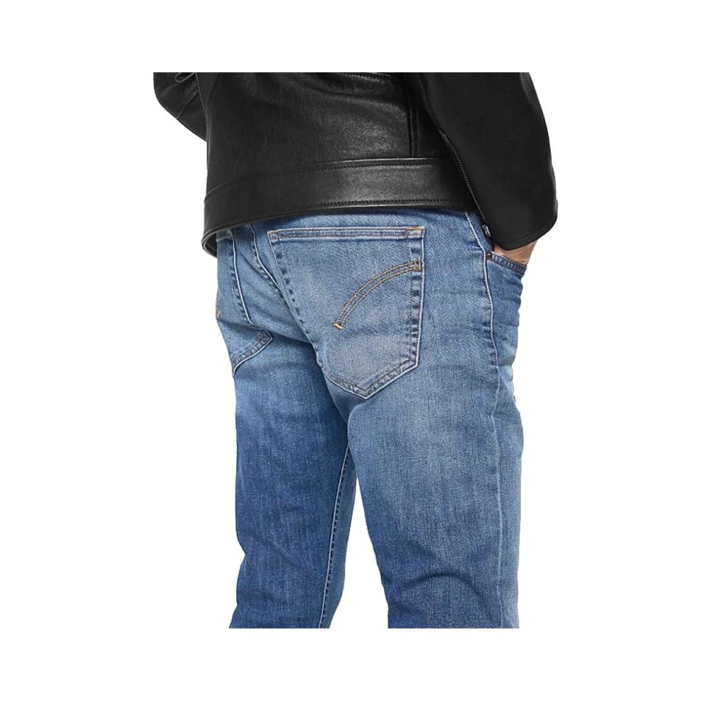 Dondup Ritchie Skinny Jeans met Lage Taille Blue Heren