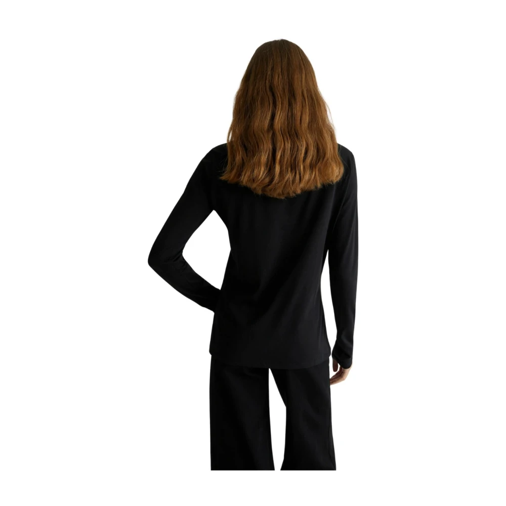 Liu Jo Stijlvolle Appliqué T-shirt Black Dames