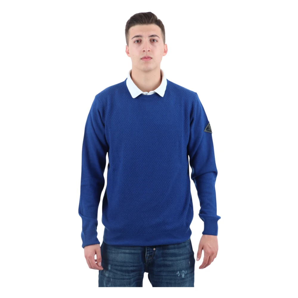 Roy Roger's Ronde hals trui Blue Heren