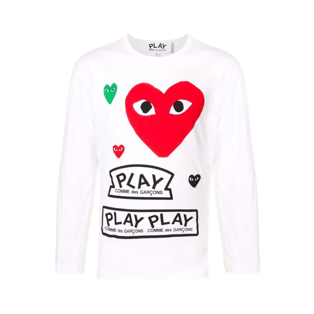 Langaermet T shirt Comme des Garcons Play Mand Miinto