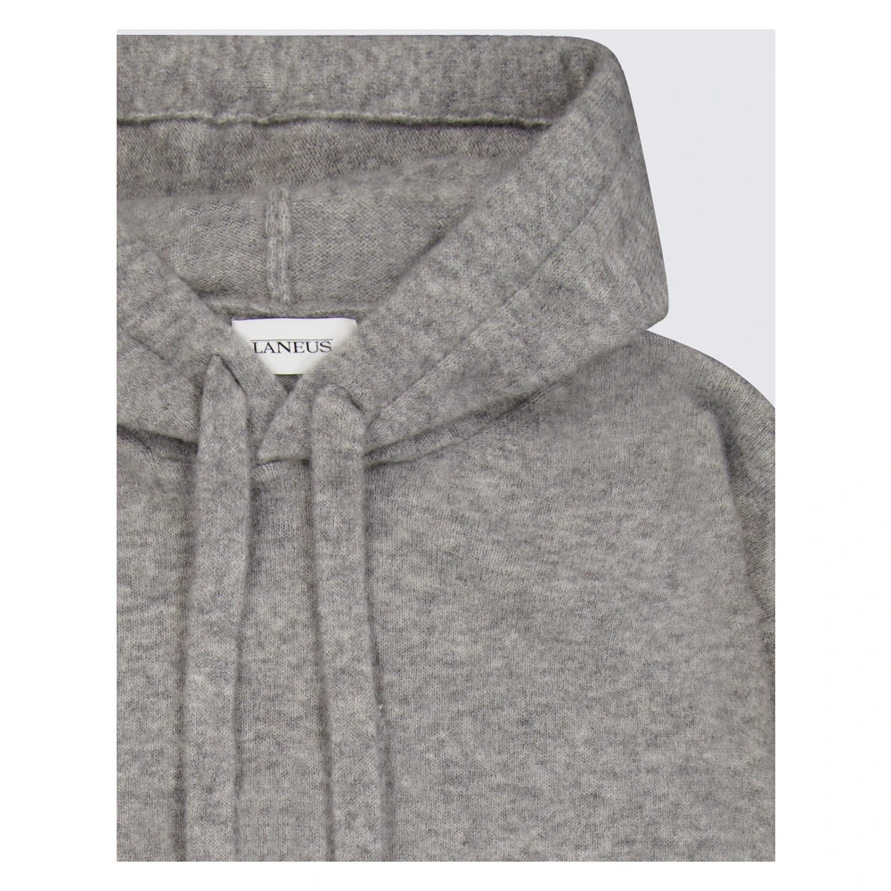 Laneus Comfortabele Hoodie in Kasjmier Zijde Gray Heren