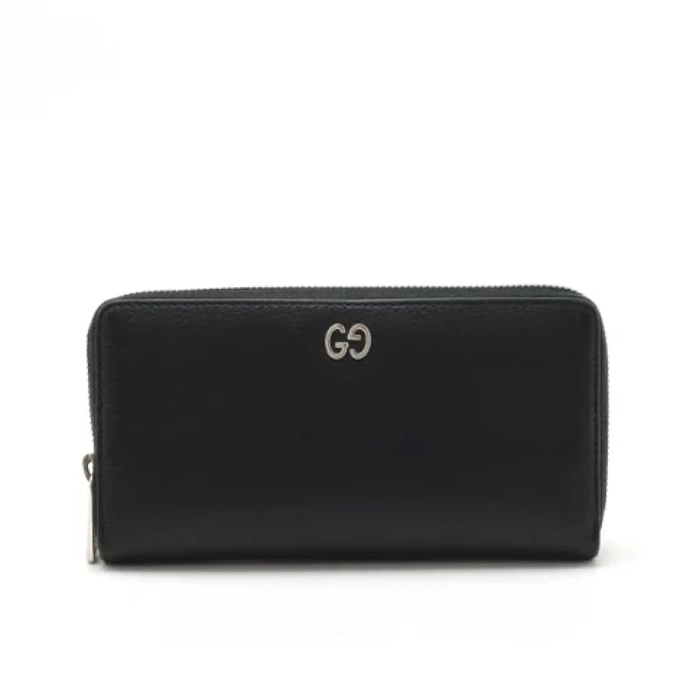 Gucci Vintage Pre-owned Leather wallets Black Dames