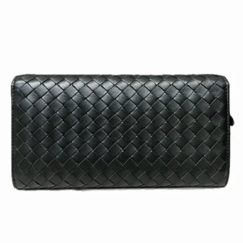 Bottega Veneta Vintage Pre-owned Leather wallets Black Dames