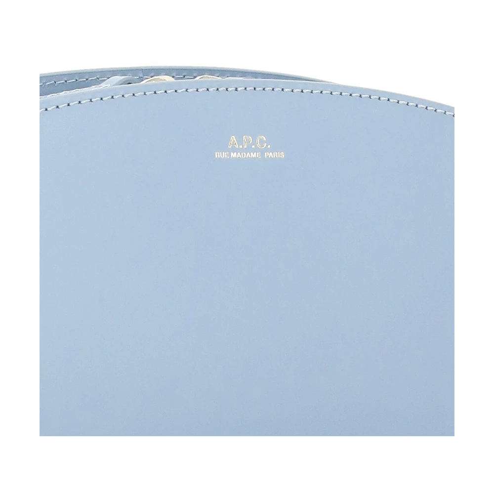 A.p.c. Lichtblauwe Leren Schoudertas Blue Dames