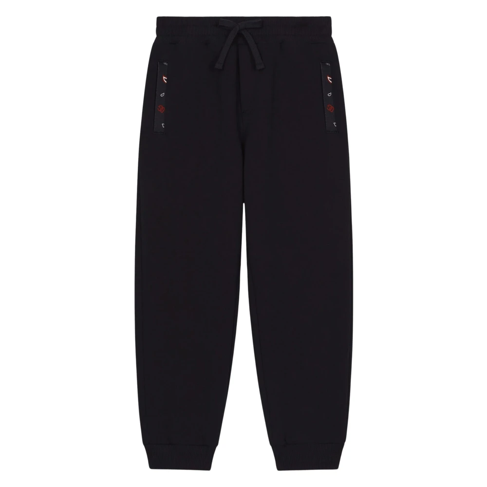 Dolce & Gabbana Boys Blue Sweatpants, 2 Y, Logo Joggers