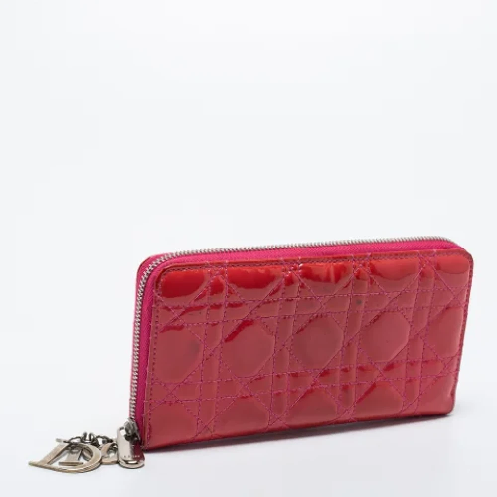 Dior Vintage Pre-owned Leather wallets Pink Dames