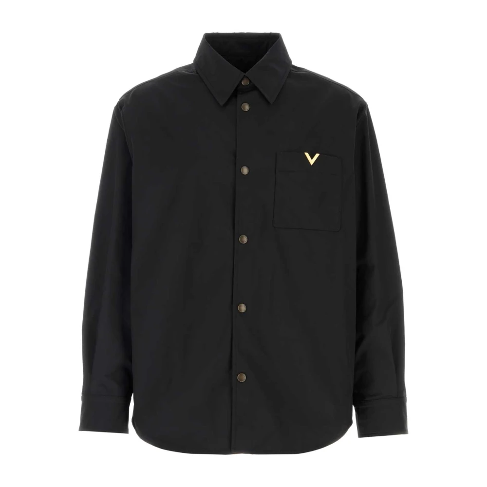Valentino Garavani - Camisa De Poliéster Elástico - Jackets - Hombre - Negro - Xl