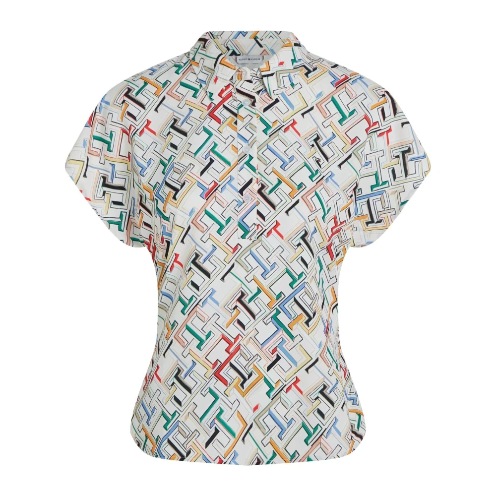 Tommy Hilfiger TH Monogram Print Dames Overhemd Multicolor Dames