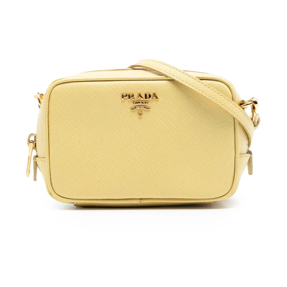 Prada Vintage Women's Yellow Pre-Owned Camera Bag