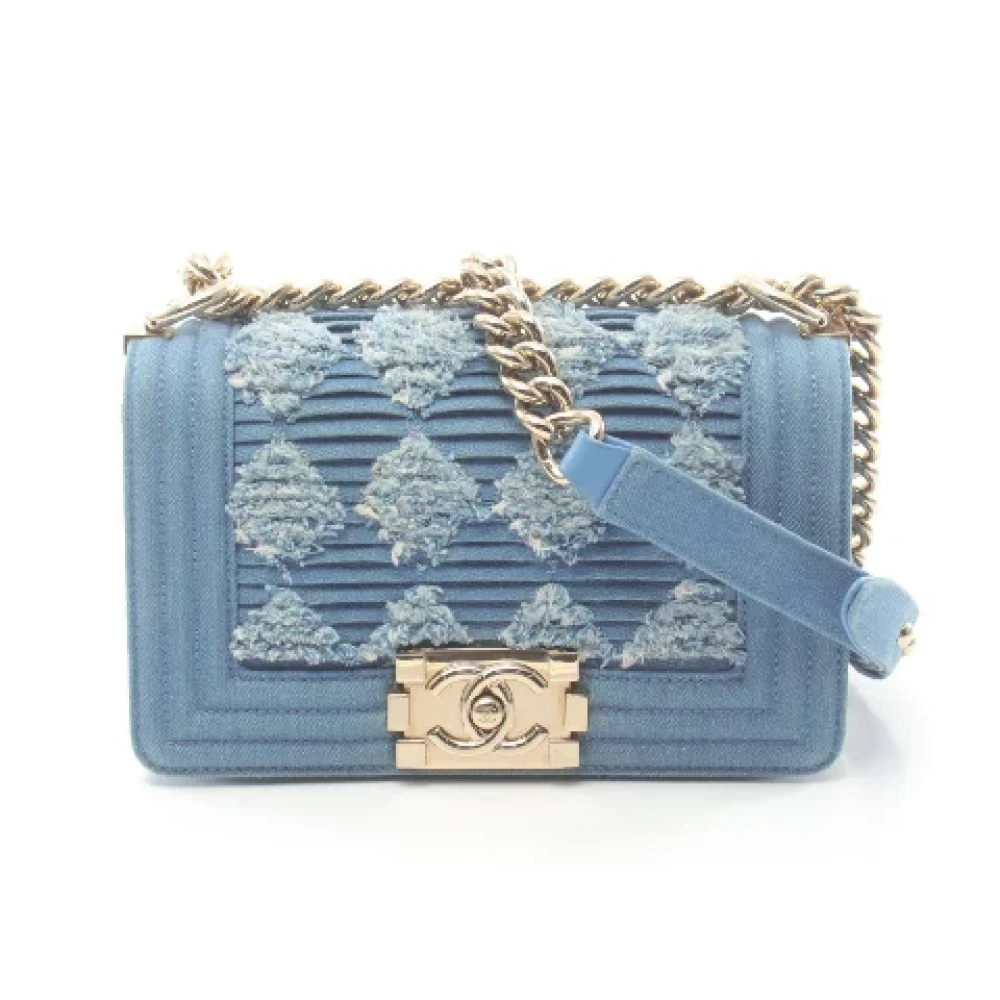 Chanel Vintage Pre-owned Denim crossbody-bags Blue Dames