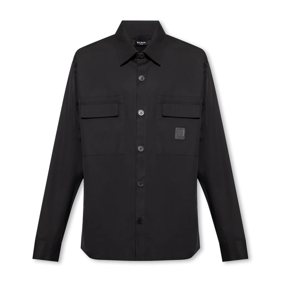 Balmain Black Shirt With Pockets - Male - Casual Shirts - 2XL - Shirts