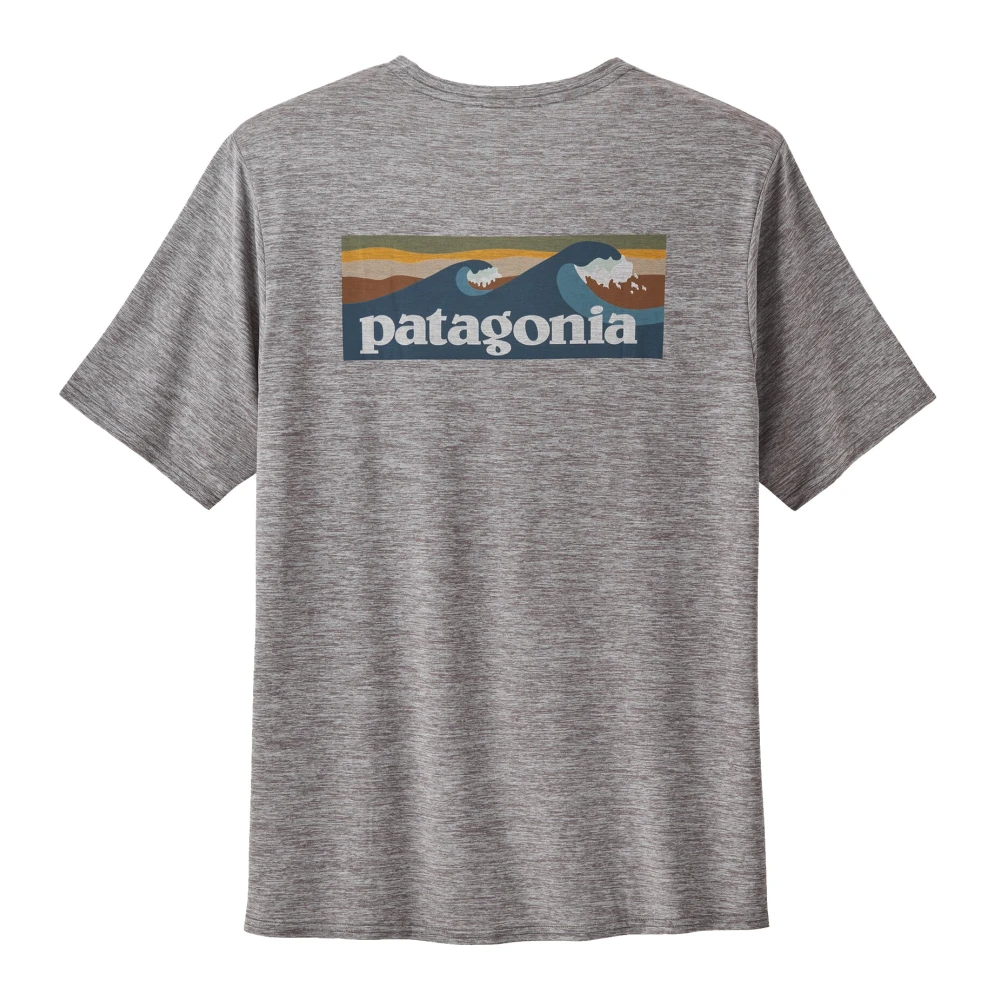 Patagonia Cool Daily Boardshort Logo T-shirt Veer Grijs Gray Heren