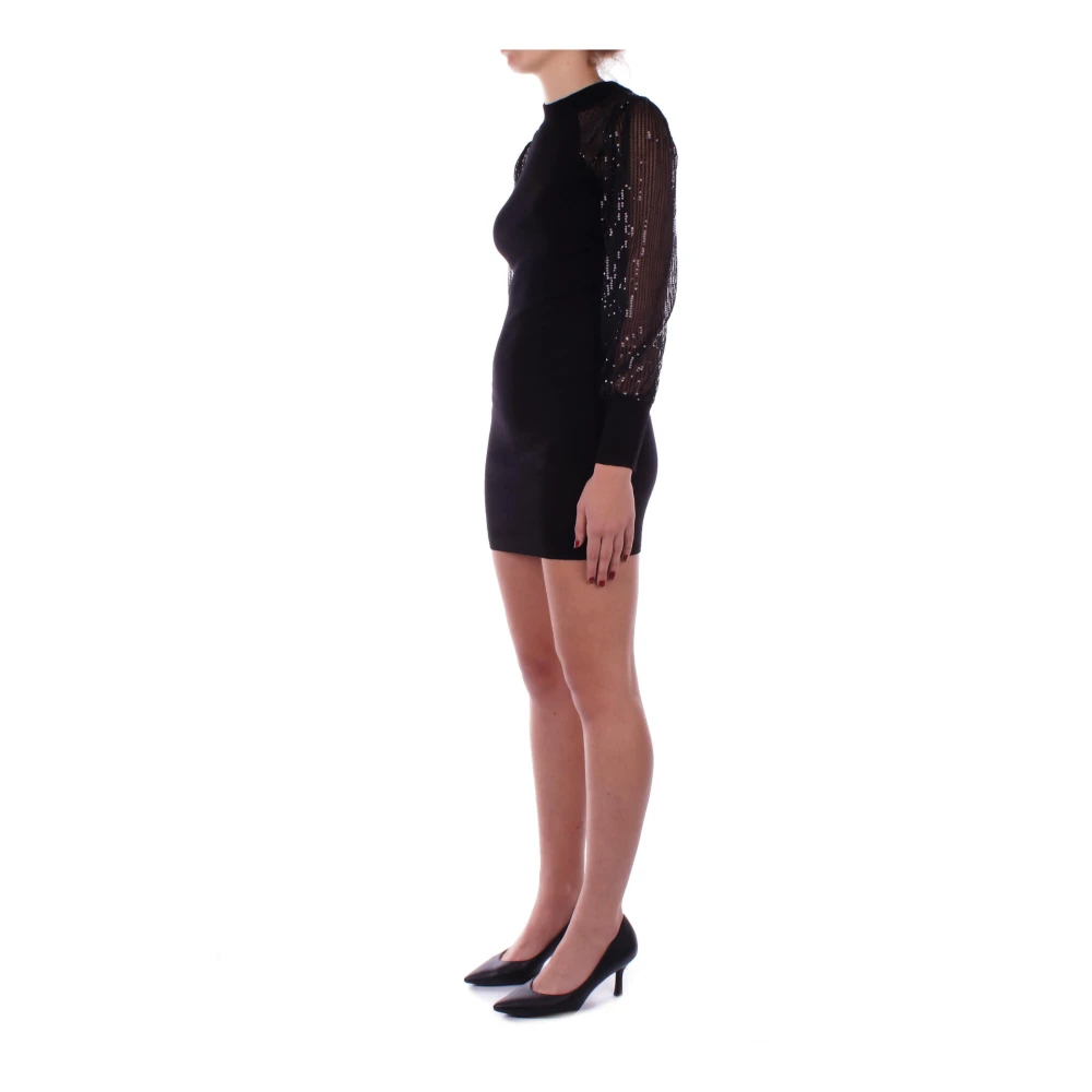 Only Zwarte jurk met pailletten Black Dames