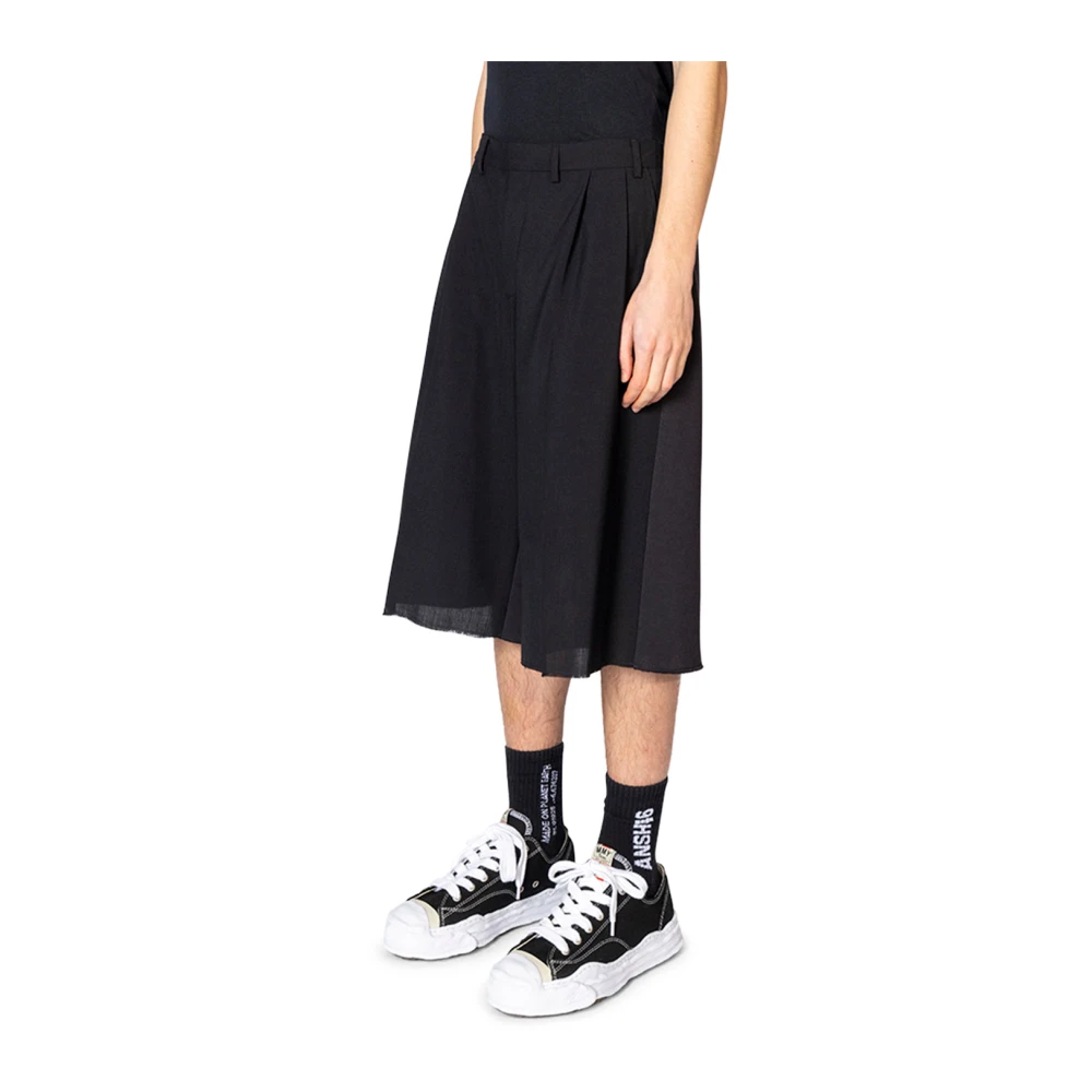 MM6 Maison Margiela Zwarte Op Maat Gemaakte Wollen Shorts Black Heren