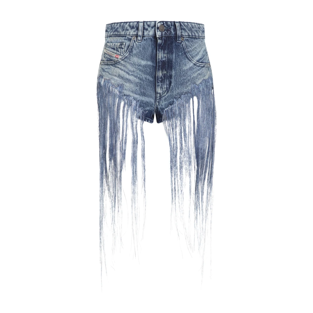 Diesel Casual Denim Shorts voor Mannen Blue Dames