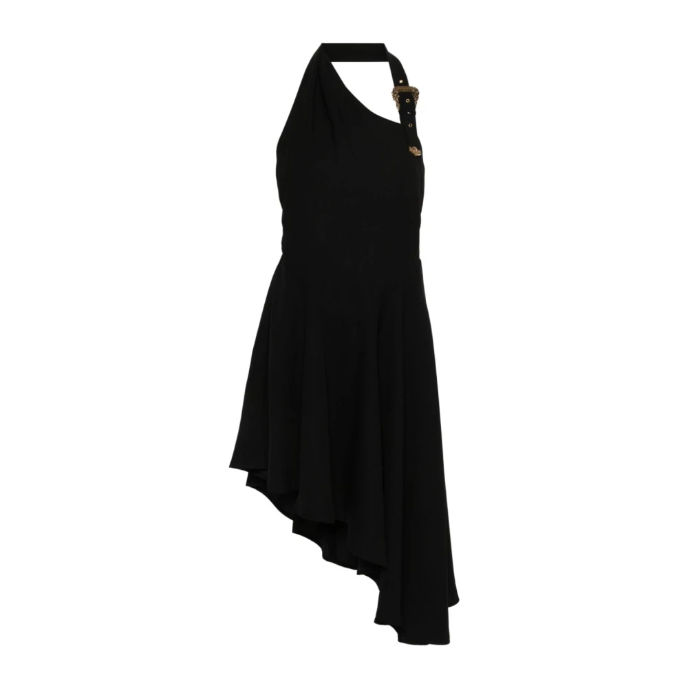Versace Jeans Couture Zwart Satin Opaco Jurk Black Dames