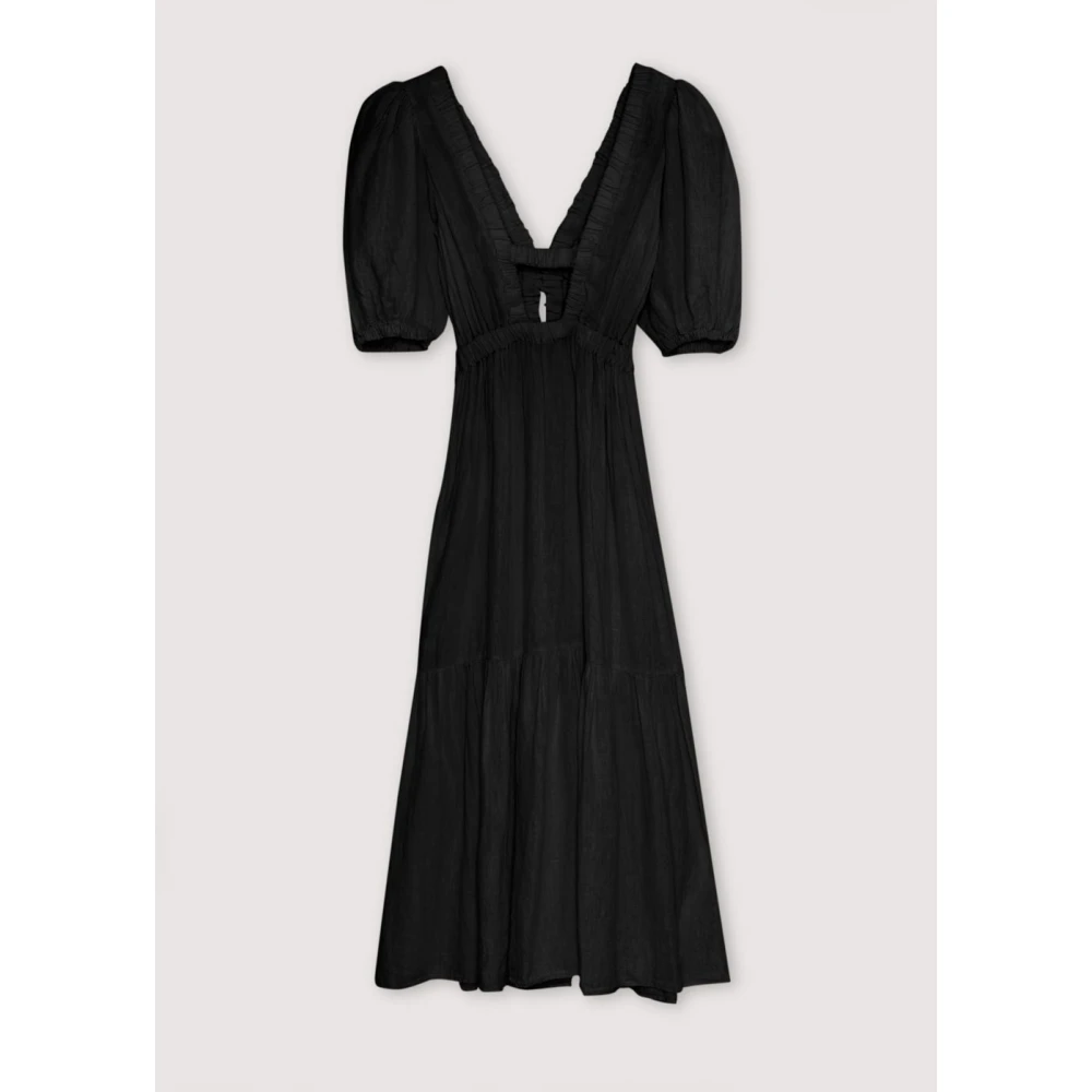 The New Society Hera Vrouw Jurk 3 Kaviaar Black Dames