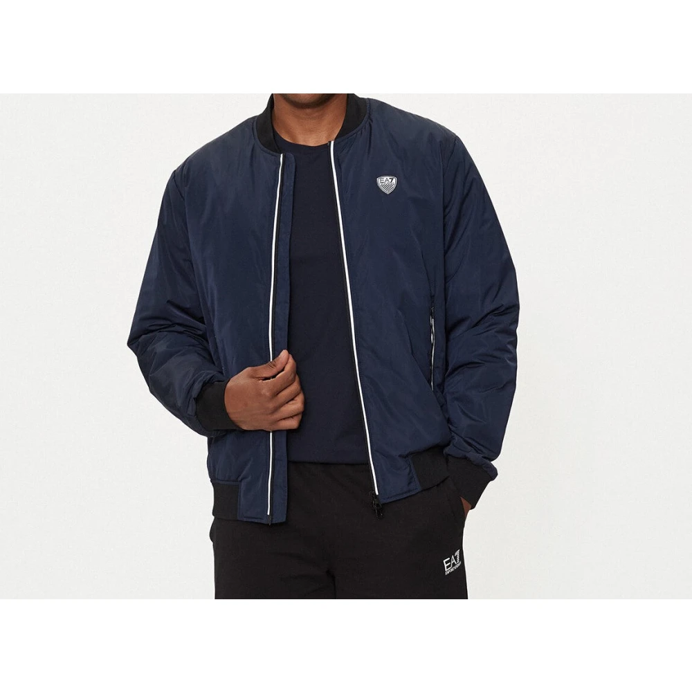Emporio Armani EA7 Navy Blauwe Bomberjack Buitenkleding Blue Heren