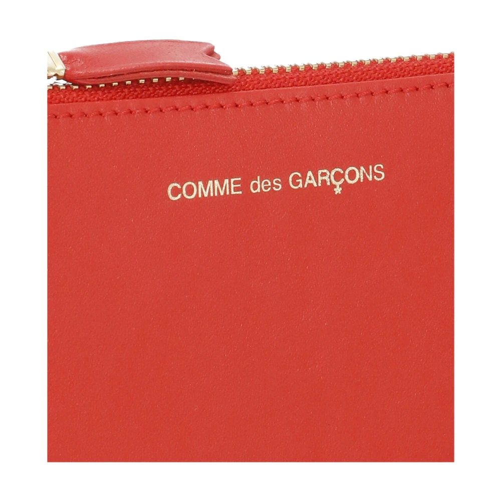 Comme des Garçons Rode Leren Ritsportemonnee Red Dames