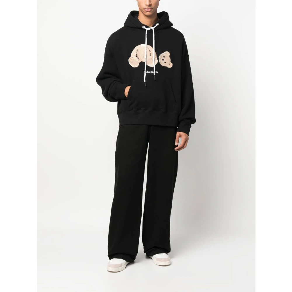 Palm Angels Hoodie Bear Black Heren
