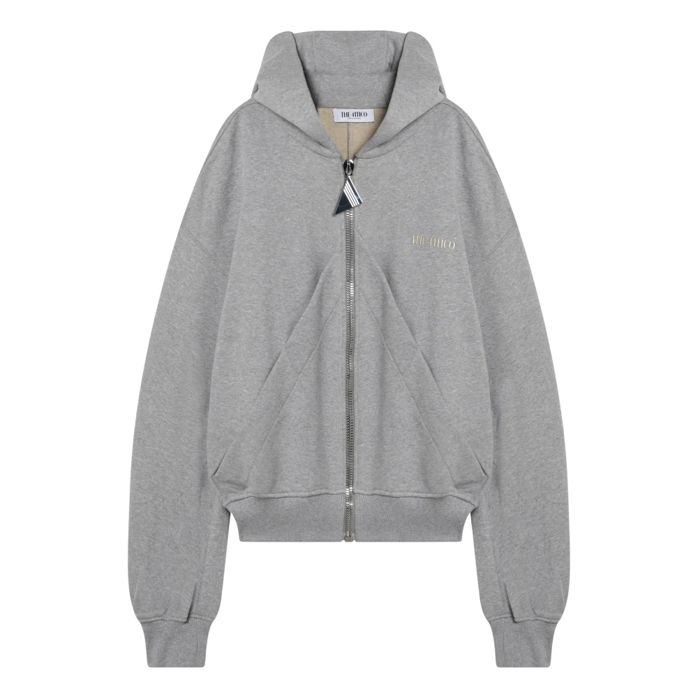 The Attico Hoodie Drop2 Gray Dames