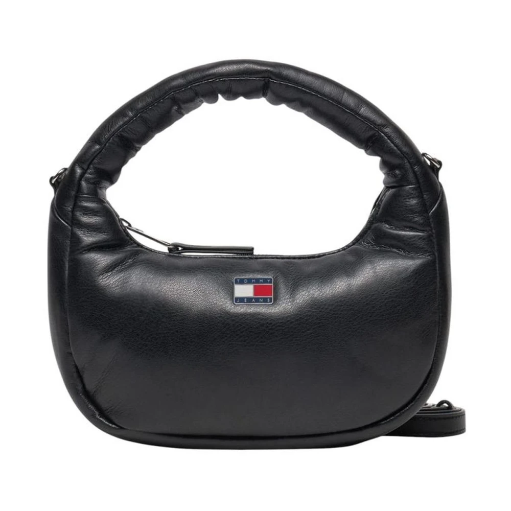 Tommy Jeans Zwarte Polyurethaan Handtas Vrouwen Collectie Black Dames