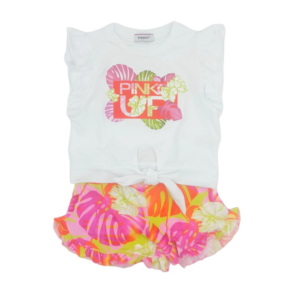 Pinko T-Shirt och Shorts Set White, Flicka