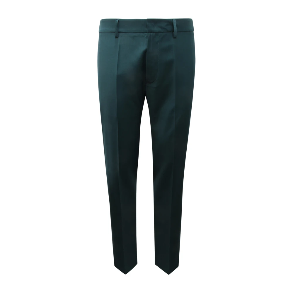 Patrizia Pepe Men's Green Wool Blend Trousers Teal