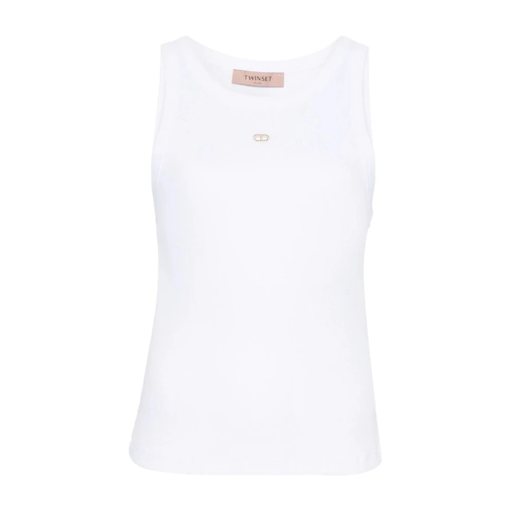 TWINSET MILANO Dames Tops & T-shirts Knitted Tank Top Wit