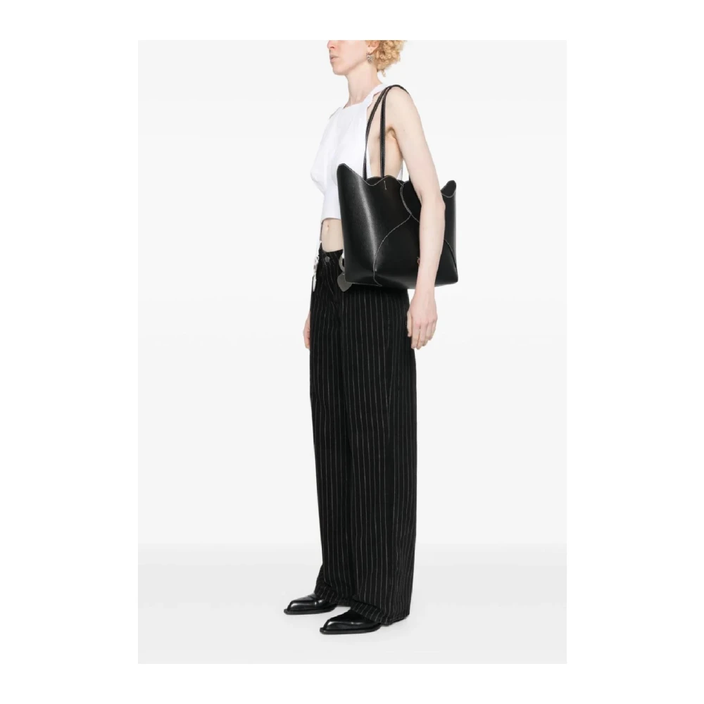 pinko Grainy Heart Tote Schoudertas Black Dames