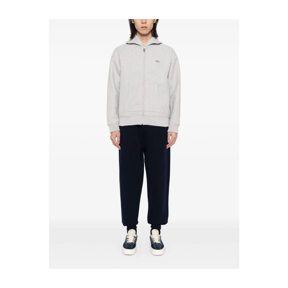 Lacoste Hooded Zip-Up Jas Klassieke Stijl Gray Heren