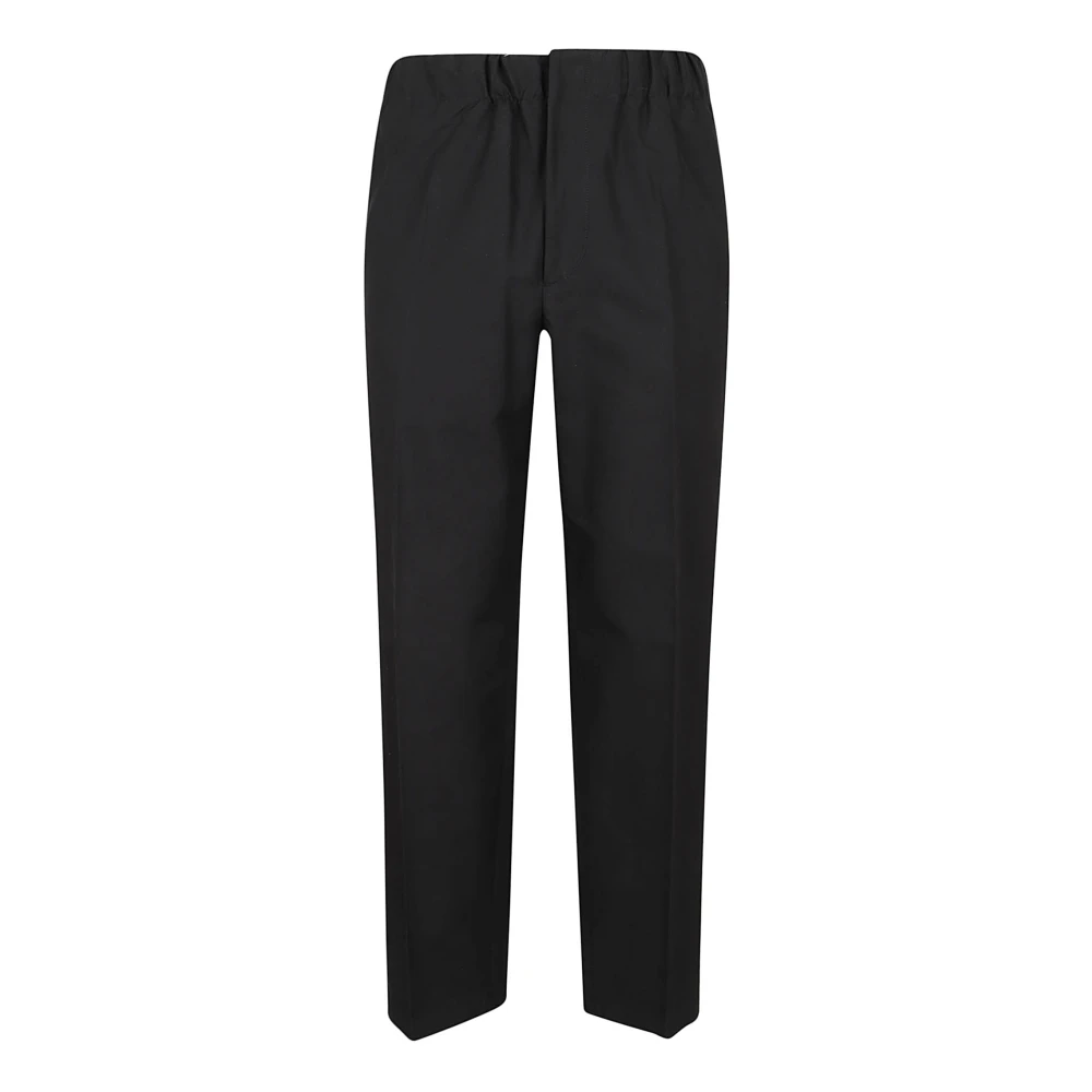 Jil Sander Zwarte stijlvolle broek met elastische tailleband Black Heren
