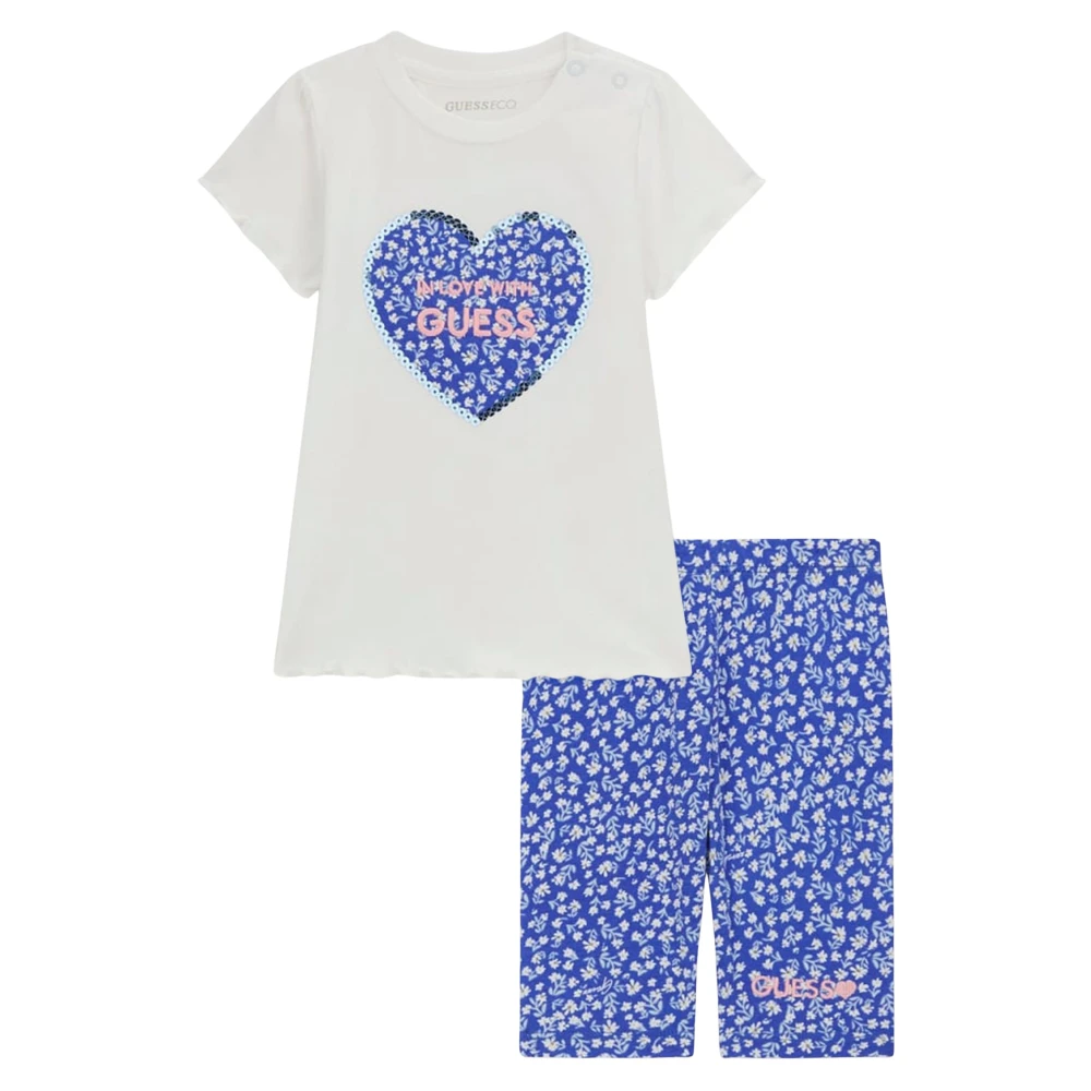 Guess Girls Multicolor Kids Sets, 2 Y, T-Shirt And Capri Leggings Set